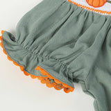 Sage Green Pumpkin Smocked Bishop Dress
