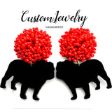 Bulldog Earrings