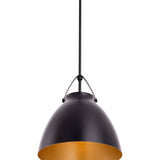 Loft Modern 1-Light Black Metal Pendant Light