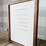 The Sandlot Sign