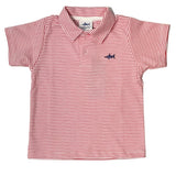 Signature Pima Polo- Red/White Stripe