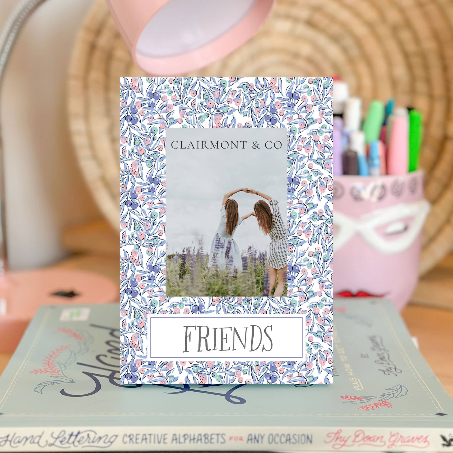 Friends Floral Pattern Picture Frame