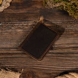 Genuine Leather Wallet: Dark Brown