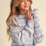 Tween Girls Kids Floral Pull Over Top