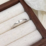 Initial Letter Stackable Band Ring | Silver