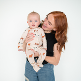 Bamboo 2-Way Convertible Zip Romper | Oatmeal Cow