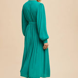 Belted Viscose Maxi Dress | Jade