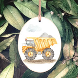 Dump Truck Wooden Ornament