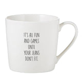Jeans Don't Fit Cafe Mug
