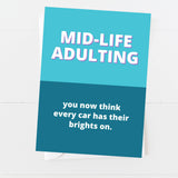 Adulting Birthday Bright Lights Funny Birthday Card