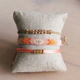 Macramé Gemstones Bracelet | Old Pink