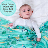 Baby Muslin Swaddle Blanket: Par-Tee Time Golf