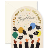 Hats Off Graduation Arch Greeting Card