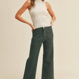 Straight Wide Leg Pants with Front Pocket