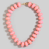 Bulky Acrylic Bead Link Necklace Set