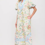 Scalloped Floral Maxi Dress