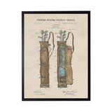 Watercolor Golf Bag Patent Artwork