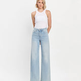 Alexa High Rise Full Length Wide Leg Jeans