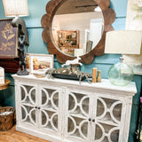 Clansy 4 Door Sideboard Console with Circles | Mango Wood