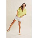 All-Day Comfort Stretchy Cotton Shorts: Off White