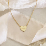 Chosen, Child of God Heart Necklace: Yellow Gold