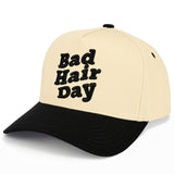 Bad Hair Day Two Tone Trucker Hat: Black