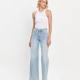 Alexa High Rise Full Length Wide Leg Jeans