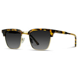 Jaxon Polarized Rectangular Sunglasses | Blaze Tortoise | Gradient Black Lens