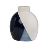 Stoneware White Dipped Vase