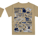 Georgia Tech Yellow Hand Sketched Impressions Boys T-Shirt