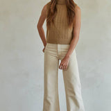 Knit Sweater Cable Ribbed Pullover Vest