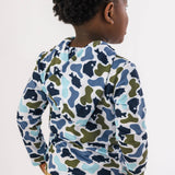 Boys Fish Camo Catch Performance Hooded Shirt: Multi-Color