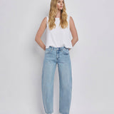Sauve High Rise Barrel Leg Jeans