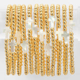 Stretch Beaded Bracelet w/ Cross