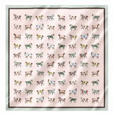 Equestrian Horse Print Satin Square Scarf