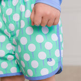Tee Time Dolphin Hem Swim Trunks