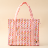 Quilted Tote Bag | Petal Parade Pink