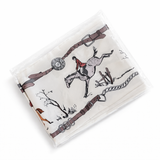 Heritage Equestrian Jumbo Twilly Scarf: Horse & Bridle Print