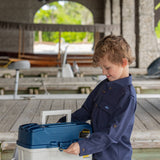 Flagler Boys Fishing Shirt Navy