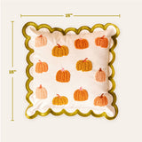 Scalloped Square Throw Pillow | Pumpkin Patch