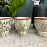 Leaf Print Assorted Pots