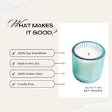 Yuzu Sage 1 Wick Candle In Colored Glass