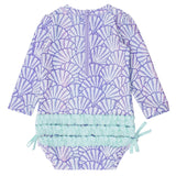 Magical Mermaid Long Sleeve One Piece Rash Guard Swimsuit