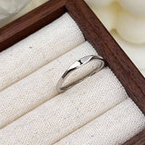 Initial Letter Stackable Band Ring | Silver