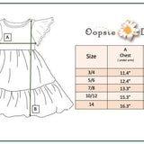Kids Boho Rainbow Stripe Flutter Sleeve Dress
