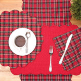 Christmas Red Plaid Round Placemat