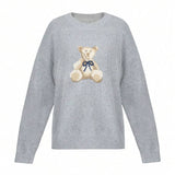Slouchy Teddy Bear Graphic Cozy Sweater
