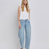 Sauve High Rise Barrel Leg Jeans