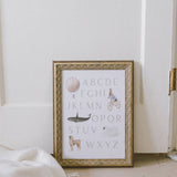 Alphabet with Vintage Art