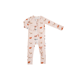 Bamboo 2-Way Convertible Zip Romper | Oatmeal Cow